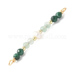 Граненые круглые натуральные зеленые авантюрины&nbsp;PALLOY-JF03531-03