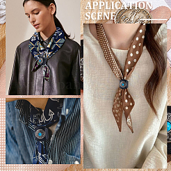 Pinces à foulard en similicuir à fleurs&nbsp;AJEW-WH20001-16A-02
