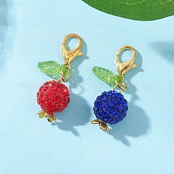 2 шт. подвеска из полимерной глины со стразами&nbsp;HJEW-JM04472-01