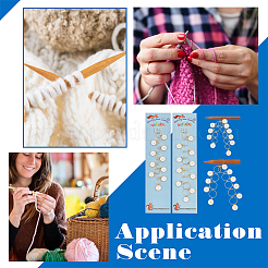 2 шт. 2 стиля сплав эмалированный плоский круглый шарм вязальные цепочки для счетчика рядов&nbsp;HJEW-NB0001-87A