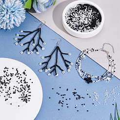 6000шт. 3 набора круглых стеклянных бусин&nbsp;SEED-PH0002-69