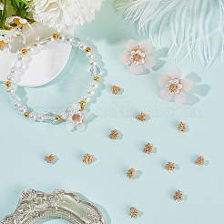 150個の合金カボション  花  ライトゴールド  7x6.5x5mm&nbsp;FIND-SC0013-25KCG