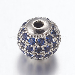 Perline zirconi micro pave  in ottone&nbsp;ZIRC-E134-8mm-02