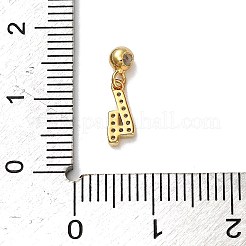 925 europäischer Anhänger aus Sterlingsilber mit Mikropavé und klarem Zirkonia&nbsp;STER-A045-01G-4