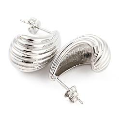 Латунные серьги-гвоздики с подвесками в форме капли в виде стойки EJEW-K245-36P