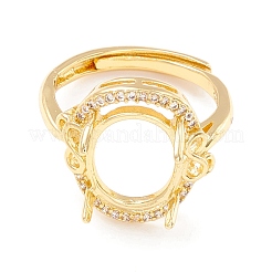 Латунный кубический цирконий регулируемые компоненты кольца-солитера KK-K266-10G