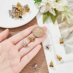 40 шт. 2-х цветные подвески-колокольчики из сплава FIND-GA0005-71