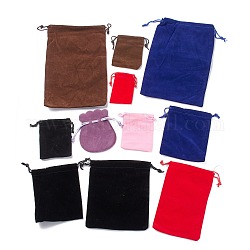 ビロードのパッキング袋  巾着袋  長方形  ミックスカラー  7.5~22x~5~14.4cm