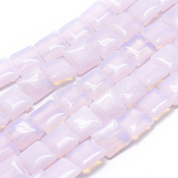 Chapelets de perles d'opalite, perles carrées en tranches plates, 11.5x11.5x4.5mm, Trou: 1mm, longueur diagonale: 15mm, Environ 34 pcs/chapelet, 14.76 pouce (37.5 cm)