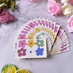 Paper Adhesive Stickers, Package Sealing Stickers, Flower, Mixed Color, 2.5cm, 6pcs/sheet