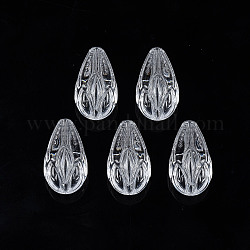 Transparent Acrylic Beads, Teardrop, Clear, 20.5x12x11.5mm, Hole: 1.8mm, about 386pcs/500g