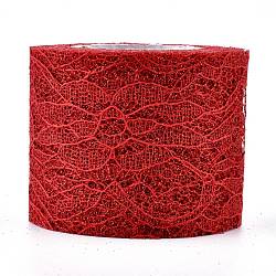 Блестящие ленты из кружевной ткани, с блеском порошок, для украшения свадебной вечеринки, изготовление украшения юбок, красные, 2 дюйм (5 см), 10 ярда / рулон