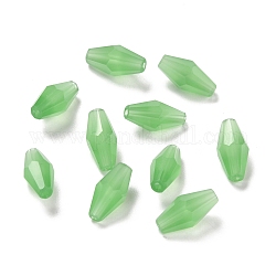 Transparente Glasperlen, facettiert, Doppelkegel, mittleres Seegrün, 8x4 mm, Bohrung: 1 mm