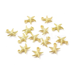 Ciondoli in plastica ccb, fascino stella marina, oro, 16x15x4mm, Foro: 1.8 mm