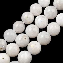 Бусины из натурального радужного лунного камня, круглые, 8 мм, отверстие : 0.8 мм, около 50~51 шт / нитка, 15.75'' (40 см)