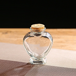 Glasflasche, Ich wünsche eine Flasche, mit Korken, Herz, Transparent, 8x10.3 cm, Kapazität: 160 ml (5.41 fl. oz)