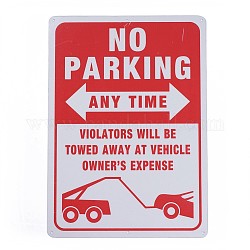 Уф-защищенный и водонепроницаемый алюминиевый предупреждающие знаки, знак парковки знак частной собственности нарушителям не будет, красные, 350x250x1 мм, отверстие : 4 мм