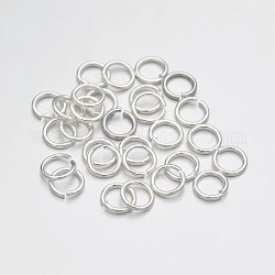 Ottone anelli di salto aperto, argento, 21 gauge, 4x0.7mm, diametro interno: 2.2mm, circa 11904pcs/500g