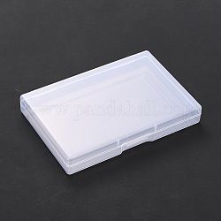 (vendita di chiusura difettosa: graffi) scatola di plastica trasparente, per copri bocca monouso, contenitori per la conservazione della bocca a prova di polvere rettangolari portatili, chiaro, 12.4x8.5x1.9cm