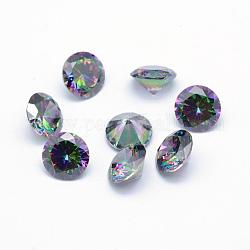 Cabochons en zircone cubique à dos pointu, Grade a, facette, diamant, colorées, 5x3mm