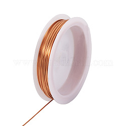 Alambre de cobre, redondo, para la fabricación de la joya, crudo (sin chapar), 20 calibre, 0.8mm, aproximadamente 26.25 pie (8 m) / rollo