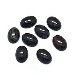 Cabochons en agate noire naturelle, ovale, 12.5x9x5mm