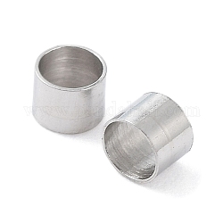 304 perline in acciaio inossidabile, colonna, colore acciaio inossidabile, 2.5x2mm, Foro: 2 mm