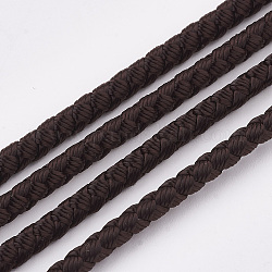 Cordones de fibra acrílica, coco marrón, 3mm, alrededor de 6.56 yarda (6 m) / rollo