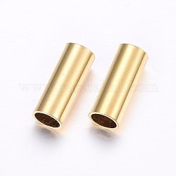 304 perline tubo in acciaio inox, oro, 15x6mm, Foro: 5 mm