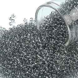 Toho runde Saatperlen, japanische Saatperlen, (9) transparenter schwarzer Diamant, 11/0, 2.2 mm, Bohrung: 0.8 mm, ca. 1110 Stk. / 10 g