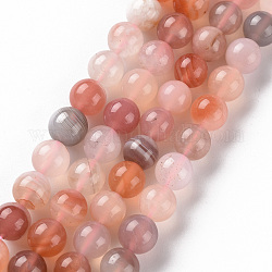 Chapelets de perles en agate naturelle du Botswana, ronde, 6mm, Trou: 0.7mm, Environ 62~65 pcs/chapelet, 15.75 pouce (40 cm)