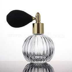 Runde Parfüm-Sprühflaschen aus Glas mit Gasbeuteln, Reise-Zerstäuber mit feinem Nebel, nachfüllbare Flasche, zufällige Farbe, 6.7x10.6 cm, Kapazität: 50 ml (1.69 fl. oz)