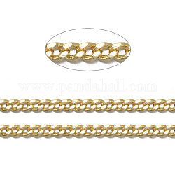 Brass Twisted Chains, Curb Chains, Diamond Cut, Soldered, Faceted, with Spool, Oval, Lead Free & Nickel Free & Cadmium Free, Golden, 1.5x1x0.35mm, about 301.83 Feet(92m)/roll