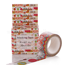 Nastri di carta decorativa scrapbook fai da te, nastri adesivi, fiore, colorato, 20mm