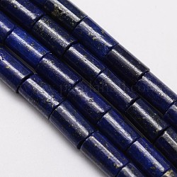Natürliche Lapislazuli Spalte Perlenstränge, gefärbt, 10x6 mm, Bohrung: 1 mm, ca. 38 Stk. / Strang, 15.5 Zoll