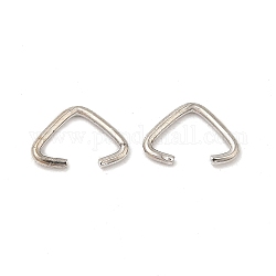 Brass Triangle Linking Ring, Buckle Clasps, Quick Link Connector, Fit for Top Drilled Beads, Webbing, Strapping Bags, Platinum, 4x5.5x0.6mm, Inner Diameter: 3x4mm