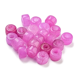 Naturweiß gefärbt Jade Perlen, Kolumne, Violett, 8~8.5x5.5~6 mm, Bohrung: 3~3.3 mm