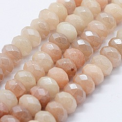 Brins de perles de pierre gemme imitation naturelle naturelle, rondelle, facette, 8x4~5mm, Trou: 1mm, Environ 75 pcs/chapelet, 15.3 pouce (39 cm)