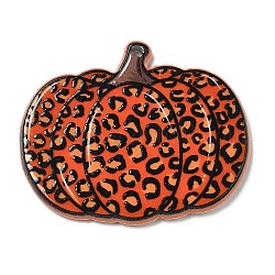 Halloween Acrylic Pendants, Pumpkin, 33x39x2.5mm, Hole: 1.6mm