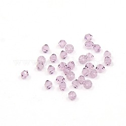 Austrian Crystal Beads, 5301 3mm, Bicone, Light Amethyst, Size: about 3mm long, 3mm wide, Hole: 0.8mm
