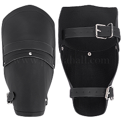 Manschettenkordelarmband aus Kunstleder, verstellbarer Handschuh-Armschutz für Männer und Frauen, Schwarz, 14-3/4 Zoll (37.5 cm)
