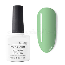Pintura de uñas color gel, gel uv de color puro, para el diseño de uñas, verde mar medio, 7.2x3.2 cm, 8ml / botella
