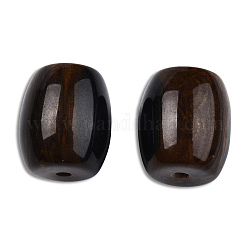 Abalorios de resina, de piedras preciosas de imitación, barril, coco marrón, 14x12mm, agujero: 2 mm