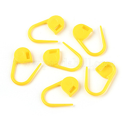 Supporto per marcatori a punto di chiusura all'uncinetto in plastica abs ecologica, giallo, 22x11x3mm, ago :1mm