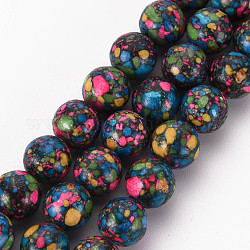 Jaspe normal brins de perles, turquoise d'imitation, ronde, teinte, colorées, 8.5mm, Trou: 1mm, Environ 43~44 pcs/chapelet, 15.16 pouce des ~ 15.35 pouces (38.5 cm ~ 39 cm)