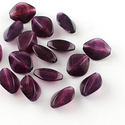 Perles acryliques losanges imitation pierre précieuse, violet, 16.5x13x8mm, Trou: 2mm, environ 700 pcs/500 g