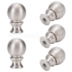 Embouts de lampe à boule en alliage de zinc pour bouton supérieur de lampes, bouchon à vis de support d'abat-jour, ronde, platine, 2.4x3.7 cm, Trou: 5.5mm