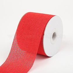 Лента из искусственной ткани из полиэстера, красные, 60 мм, около 20 м / рулон