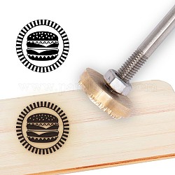 Prägen Prägen Löten Messing mit Stempel, für Kuchen/Holz, Lebensmittelmuster, 30 mm