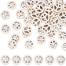 Sunnyclue 5 fili fili di perline turchesi sintetiche, segno di pace, bianco, 15x4mm, Foro: 1 mm